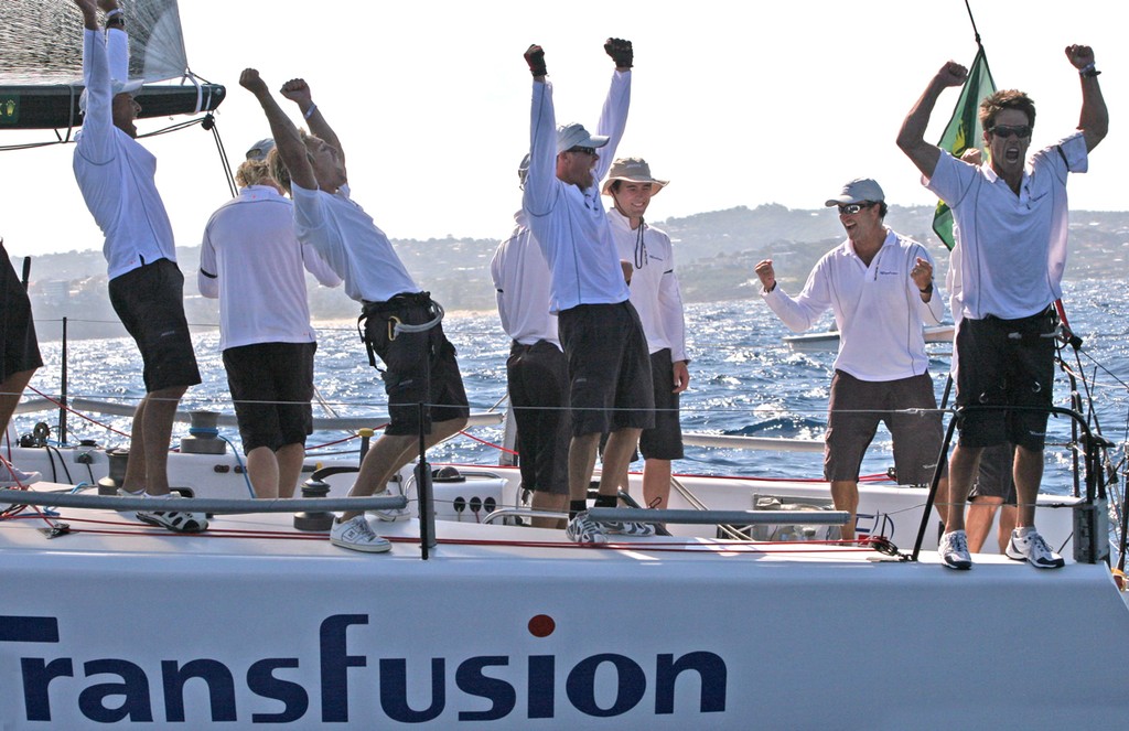 Yeahhh! Transfusion’s crew celebrate their win - Rolex Farr 40 World Championships © Crosbie Lorimer http://www.crosbielorimer.com